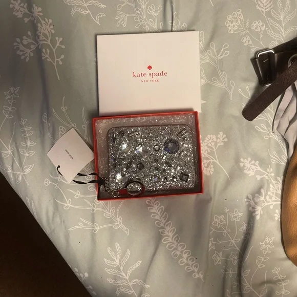 Kate spade rare beautiful Dani Brighton Lane silver multi gem glass wallet. - Picture 9 of 16